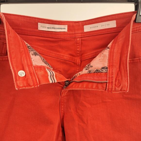 Anthropologie Pilcro And The Letterpress Hyphen Shorts 29‎ Mid Rise Chino Red - Picture 7 of 10